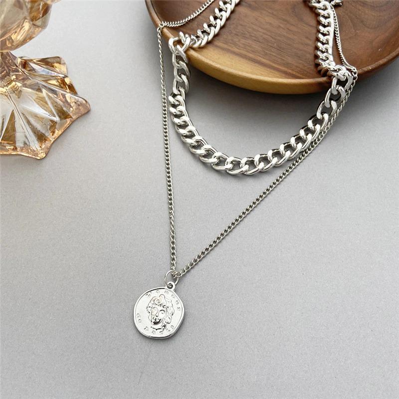 Vintage Multi-layer Coin Chain Choker Necklace